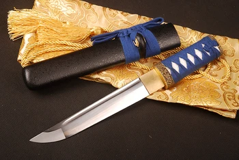 Håndlavet Kort Kniv Skarpe Japansk Sværd 1060 carbon stål Full Tang skærekniv Reelt Samurai Tanto Skære Cosplay Sværd