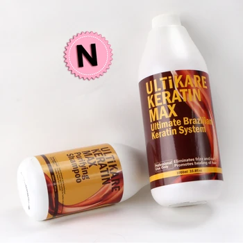 Hår olie til skadet hår og keratin behandling keratin hair care 1000ml/500ml flaske og rensende shampoo til dybt rengøre