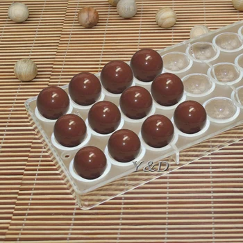 Hård Plast Injektion Semi Sfære Chokolade Mould PC-Polycarbonat Chokolade Skimmel