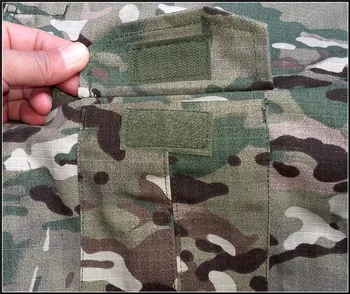 Hær Militære Uniform Camouflage Taktisk Kamp, Der Passer Airsoft Krig Spil Tøj Trøje + Bukser Albue Benbeskyttere