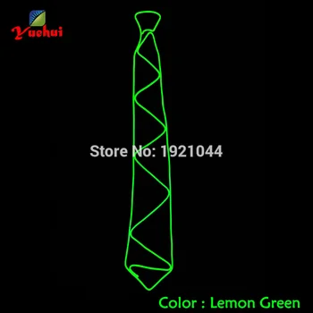 Høj kvalitet 10 Farver Glødende EL wire Slips Blinkende lyser LED Neon Glød Hals Uafgjort i Aften Party Dekorative mænd slips