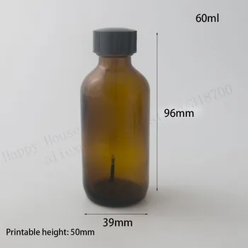 Høj Kvalitet!100 x 60ml Tom Amber Glas Neglelak Flaske Med Sort Børste fælles Landbrugspolitik,2 oz Brune Glas Container
