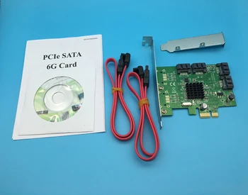Høj Kvalitet 4 Porte Interne PCI-Express SATA 3.0-6Gb/s Ekspansion Kort 88SE9215 Chipset