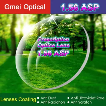 Høj Kvalitet, Beskyttelse mod Stråling Indeks 1.56 Klare Optiske Enkelt Syn Linse HM, EMI Asfæriske Anti-UV Recept Linser,2stk