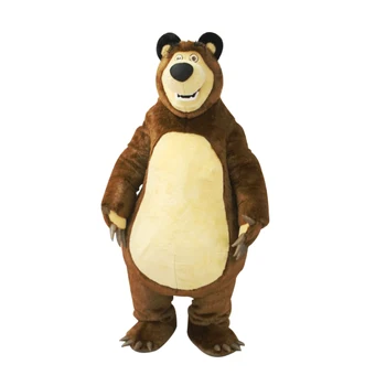 Høj Kvalitet Big Bear Ursa Grizzly Maskot Kostume Tegneseriefigur Gratis Fragt