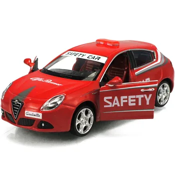 Høj kvalitet bil model, høj simulering 1:32 skala legering trække sig tilbage Alfa Romeo sikkerhed bil,er der gratis fragt