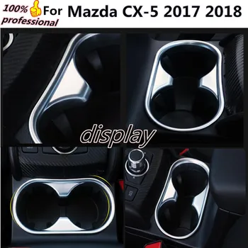 Høj Kvalitet bil styling cover stick abs chrome midten Stall Padler cup lampe trim panel 1stk For Mazda CX-5 CX5 2017 2018