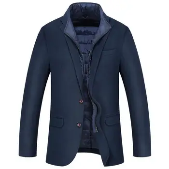 Høj kvalitet business mænds vinter uld frakke i uld jakkesæt