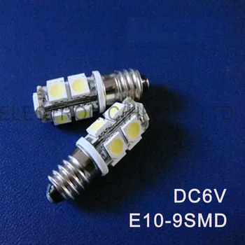 Høj kvalitet DC6V 6.3 V E10 led Pære Lampe Lys,advarselssignal Pilot Lampe Indikator forsigtig lyset gratis fragt 5pcs/masse