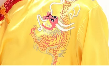 Høj Kvalitet for Børn, Voksne Tai Chi Wushu Tøj med Lange Ærmer Etniske Dragon Totem Kampkunst Præstationskontrol Passer til Drenge