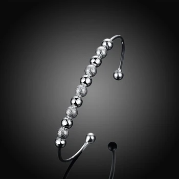 Høj kvalitet forgyldt sølv smykker mode kvindelige Europæisk stil, temperament, smukke lys, sand perle armbånd BKB001