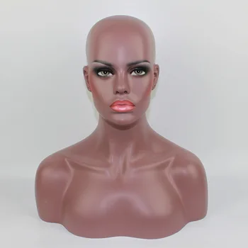 Høj Kvalitet Glasfiber Realistisk Kvindelige Mannequin Dummy Head Buste Til Parykker, Hat, Solbriller, Smykker Vise ,Dukke Hovedet