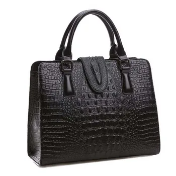 Høj kvalitet i Ægte læder taske damer krokodille mønster Kvinder messenger tasker håndtasker kvinder berømte brand designer 1731#