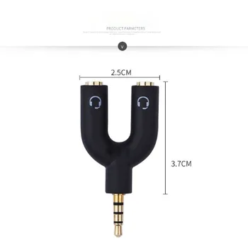 Høj Kvalitet Jack 3,5 mm Audio-Kabel Stik til Hovedtelefon Stik 1 er Opdelt I 2 Par Dele Headset-Adapter