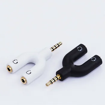Høj Kvalitet Jack 3,5 mm Audio-Kabel Stik til Hovedtelefon Stik 1 er Opdelt I 2 Par Dele Headset-Adapter
