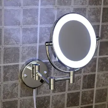 Høj Kvalitet Messing Krom Badeværelse LED makeup-Spejl På Væggen Monteret Spejle Badeværelse Tilbehør