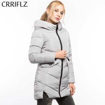 Høj Kvalitet, Mode Varm Vinter Jakke Kvinder Hooded Coat Ned Parkacoats Kvindelige Overtøj CRRIFLZ 2017 Nye Vinter Kollektion