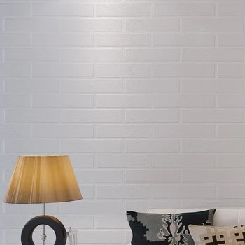 Høj Kvalitet Mursten Sten Baggrunde Hvid PVC 3D tapeter Moderne Vægge, Gulvbelægning Ruller for Living Room Home Decor Wallpapers