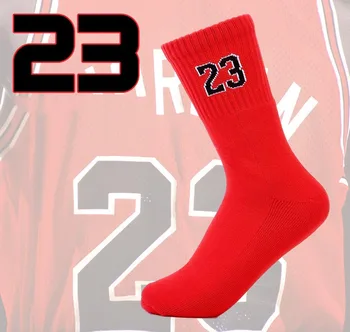 Høj kvalitet mærke mænds NR.23 Professionelle Mænd Kurv sokker elite tykke røde sokker mandlige Åndbar Brodere sok