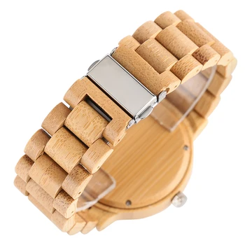 Høj Kvalitet Naturlige Bambus Træ Ur Kreative Lysende Pointer Mænds Elegant Armbånd Quartz Armbåndsur Mandlige Relogio Masculino