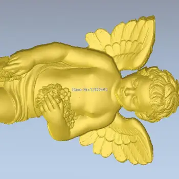 Høj kvalitet Ny 3D-model for cnc-3D-udskåret figur skulptur inde i STL fil angel_4