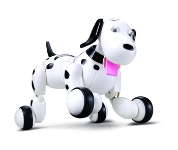 Høj kvalitet Og Nye Dejlige Sorte Robot Intelligente Elektroniske Gå Dog Børn, Ven, Partner Legetøj med Musik, Lys, Varme