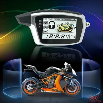 Høj Kvalitet Oprindelige SPION To Måde, Anti-tyveri af Motorcykel Alarm Med 2 LCD-Sendere Remote Start af Motor