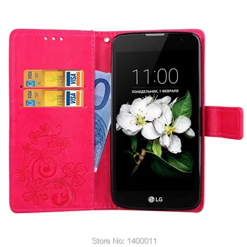 Høj Kvalitet Prægning Stå Flip PU Læder taske Til LG K7 K 7 Mobile Mobiltelefon Dækning Sager Til LG Nexus 5X / Nexus 5 Caque