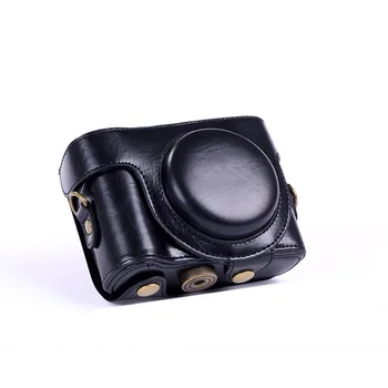 Høj kvalitet PU Læder taske til Sony Cyber-Shot DSC-HX50V HX50 Kamera Taske med Rem