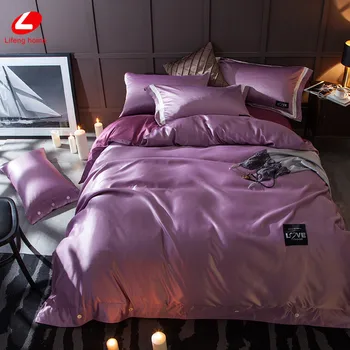 Høj Kvalitet Sommeren sengetøj Hvid silke cool seng sæt king quen størrelse dynebetræk + 250*270cm flat sheet 4stk sengetøj i bomuld bed