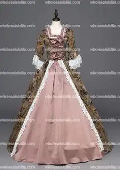 Høj Kvalitet Southern Belle Renæssance Georgiske Marie Antoinette Koloniale Brocade Periode Kjole Ball Gown Tøj Steampunk