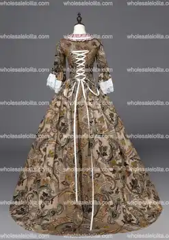 Høj Kvalitet Southern Belle Renæssance Georgiske Marie Antoinette Koloniale Brocade Periode Kjole Ball Gown Tøj Steampunk