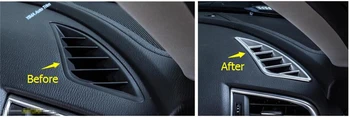 Høj Kvalitet Til Mazda 6 Atenza Sedan & Stationcar 2016 2017 ABS Dashboard Aircondition Stikkontakten, Vent Cover Sticker Trim 2 Stk
