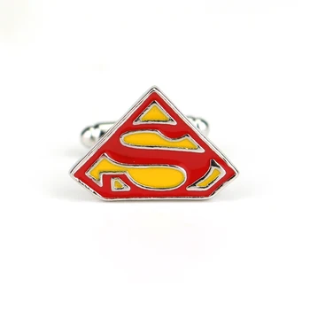 Høj Kvalitet, Tilbehør Superman Manchetknapper s Logo Cuff-Knappen Mode Superhelt Emalje Charme Smykker Til Mænd Shirt Smykker