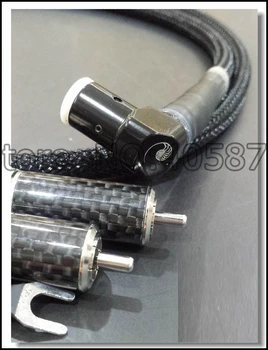 Høj Kvalitet Tonarm Kabel 5 polede DIN - & RCA Phono-Pickupsystemer Analog Kabel med OFC sølv forgyldt kabel