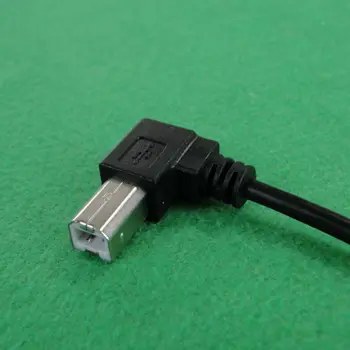 Høj Kvalitet USB2.0 En mand til venstre 90 graders bøjning til USB-B 90 graders printer, Scanner data line dobbelt albue usb-kabel 0.5 m 100cm