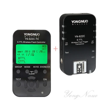 Høj kvalitet Yongnuo YN622c YN-622C 622C-TX TTL flash trigger sæt, gratis levering 1-senderen+ 2 modtagere til Alle Canon DSLR