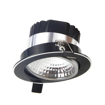 Høj Lysstyrke Dæmpbar LED Downlight 5W COB 7W 9W 12W Sort/Hvid Forsænket Loft Lamper AC220V Indbygning Downlight Armaturer