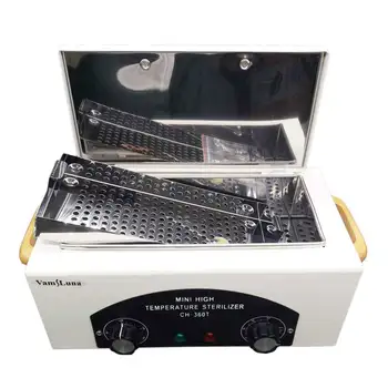 Høj Temperatur Sterilisator Til Negle Værktøjer - Varm Luft Desinfektion Med Aftagelig Rustfri Stål Tank