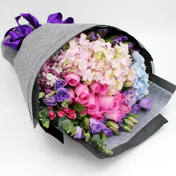 Hør Blomst Indpakning Emballage Rulle Papir Blomster Gave Indpakning Multi Farve Blomsterhandler indpakningspapir Buket Blomster 49CM*5Yard