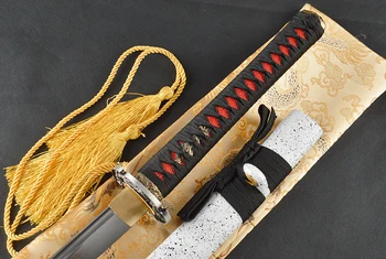 Iaido Uddannelse Japansk Samurai-Katana Sværd Damaskus Foldet Stål Skarpe Espadas Full Tang Kamp Klar Dragon Tsuba Kanata