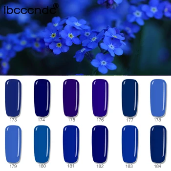 IBCC 10ml Soak Off UV Gelpolish Høj Kvalitet, Blå Serie UV-Neglelak Nail Art Manicure Helbredes med LED Lampe Neglelak-Gel