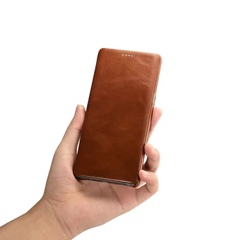 ICarer For Samsung Note 8 Flip Case Luksus Mærke Ægte Vintage Læder+Hårdt Beskyttende Panser Stødsikkert Tilbage Phone Cover