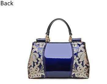 ICEV 2018 nye berømt mærke luksus håndtaske designer kvinders håndtasker lavet af ægte patent læder blonder præget taske damer sac