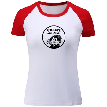 IDzn Sjove Jubel Vin & Spiritus Mønster Kvinders Raglan T-shirts Trænings-og Bomuld Kvindelige Kort Ærme t-Shirts Mode Pige Toppe