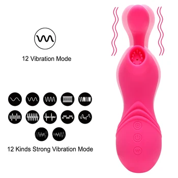 IKOKY Clit Sucker Vibrator Blowjobs Tungen Vibrerende Brystvorte Suger Sex Legetøj til Kvinder, Sex Mundtlig Slikning Klitoris Stimulator Ny