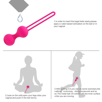 IKOKY Smart Skeden Træner Motion Vagina Stramning 3Pcs/Set Sex Legetøj til Kvinde Elsker Ben Wa Bolden Silikone Kegel Bolden Vibrator