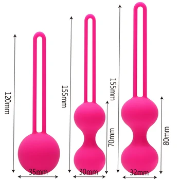 IKOKY Smart Skeden Træner Motion Vagina Stramning 3Pcs/Set Sex Legetøj til Kvinde Elsker Ben Wa Bolden Silikone Kegel Bolden Vibrator