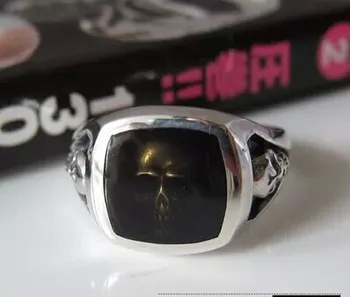 Importeret Japansk bølge sølv 925 sterling sølv Thailand ms mandlige skull ring punk stil