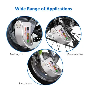 INBIKE Cykel Alarm Disc Lock Anti-tyveri bremseskive Sikkerhed Alarm Electron Lås 6mm Pin-kode til Motorcykel, Motorcykel, Cykel Sikkerhed